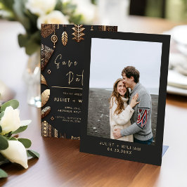 アフリカ伝統的ガーナ結婚ブラウン セーブザデート