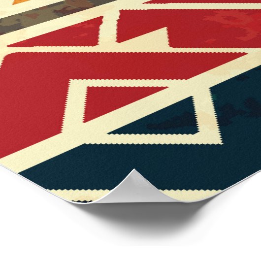 アフリカ伝統的シームレスパターンデザイン ポスター (角)