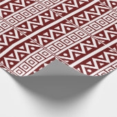 アフリカ伝統的スタイルシームレスホワイトパターン ラッピングペーパー (角)