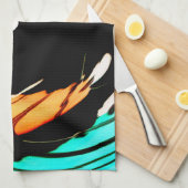 アフリカ伝統的パターンアートプリント キッチンタオル (四つ折り)