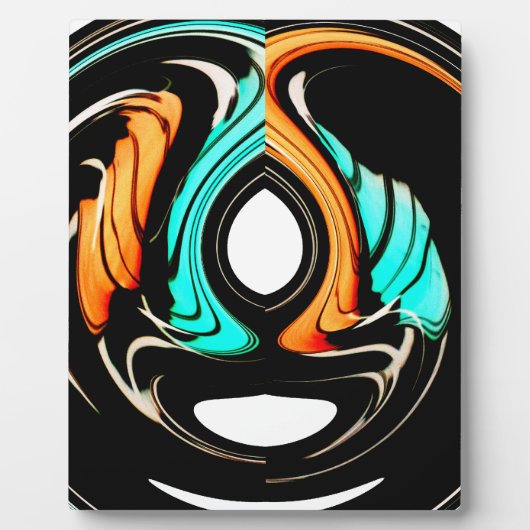 アフリカ伝統的パターンアートプリント フォトプラーク (正面)