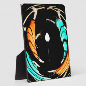 アフリカ伝統的パターンアートプリント フォトプラーク (側面)