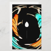 アフリカ伝統的パターンアートプリント 便箋 (正面/裏面)