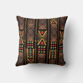アフリカ伝統的プリント  クッション (裏面)