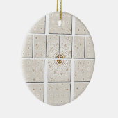 アフリカ伝統的モザイクアートプリント。 セラミックオーナメント (右)