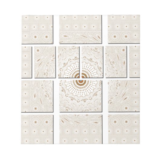 アフリカ伝統的モザイクアートプリント。 ノートパッド (正面)