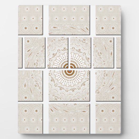 アフリカ伝統的モザイクアートプリント。 フォトプラーク (正面)