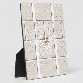 アフリカ伝統的モザイクアートプリント。 フォトプラーク (側面)