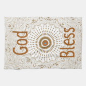 アフリカ伝統的モチーフデザインアートプリント キッチンタオル (横)