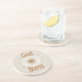 アフリカ伝統的モチーフデザインアートプリント コースター (側面)