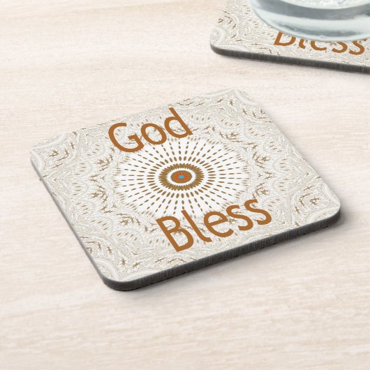 アフリカ伝統的モチーフデザインアートプリント コースター (左側)