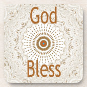 アフリカ伝統的モチーフデザインアートプリント コースター (正面)