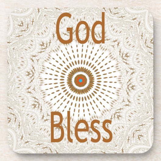 アフリカ伝統的モチーフデザインアートプリント コースター (正面)