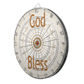 アフリカ伝統的モチーフデザインアートプリント ダーツボード (正面右)