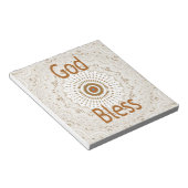 アフリカ伝統的モチーフデザインアートプリント ノートパッド (アングル)