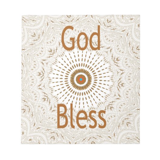 アフリカ伝統的モチーフデザインアートプリント ノートパッド (正面)