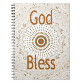 アフリカ伝統的モチーフデザインアートプリント ノートブック (正面)