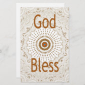 アフリカ伝統的モチーフデザインアートプリント 便箋 (正面/裏面)