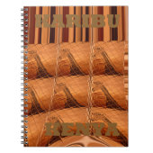 アフリカ伝統的鏡：キリン織 ノートブック (正面)