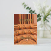 アフリカ伝統的鏡：キリン織 ポストカード (スタンド正面)