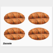 アフリカ伝統的鏡:キリン織 楕円形シール (シート)