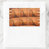 アフリカ伝統的鏡:キリン織 長方形シール (バッグ)