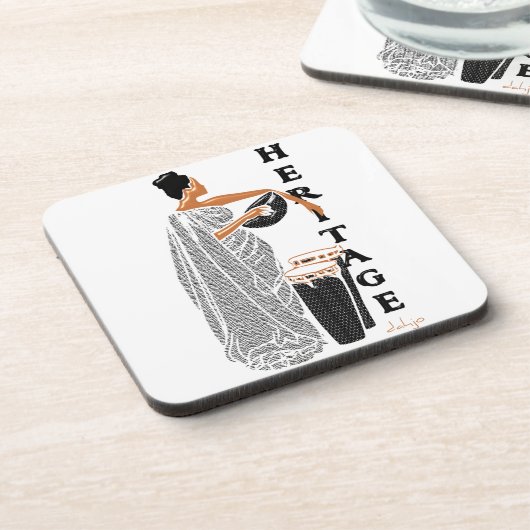 アフリカ伝統 コースター (左側)