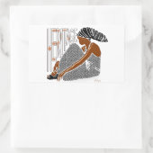 アフリカ伝統 長方形シール (バッグ)