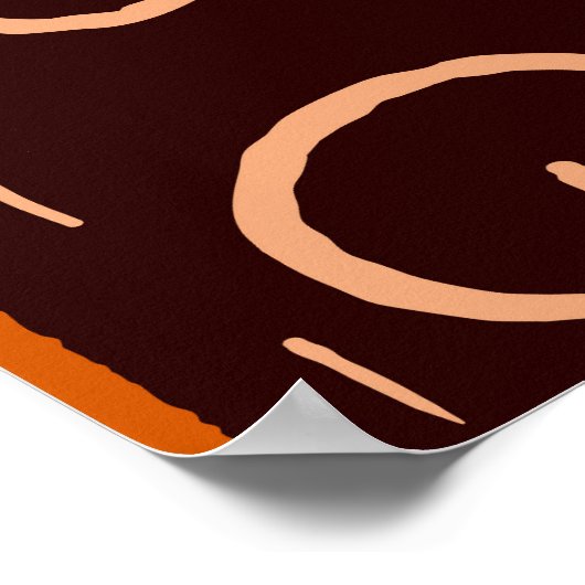 アフリカ先住民の芸術のシームレスなパターン ポスター (角)