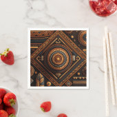 アフリカ先住民伝統的パターン。民族アフリカ スタンダードカクテルナプキン (インサイチュ)