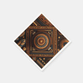 アフリカ先住民伝統的パターン。民族アフリカ スタンダードカクテルナプキン (角)