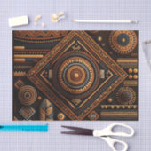 アフリカ先住民伝統的パターン。民族アフリカ 薄葉紙 (クラフト)