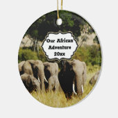 アフリカ冒険DIY年アフリカゾウの写真 セラミックオーナメント (左)