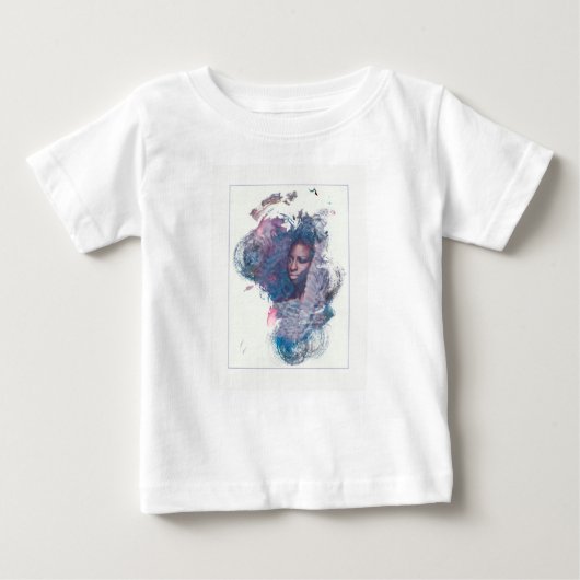 アフリカ出身の少女 ベビーTシャツ (正面)