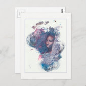 アフリカ出身の少女 ポストカード (正面/裏面)