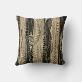 アフリカ動揺しての泥の布のパターン クッション (裏面)