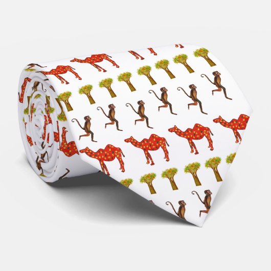 アフリカ動物のかわいい芸術のタイ ネクタイ (ロール)