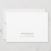 アフリカ動物のモノグラム: 青い 案内状 (裏面)