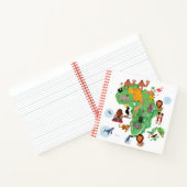 アフリカ動物の地図 ノートブック (内部)