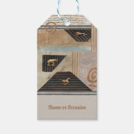 アフリカ動物コラージュ ギフトタグ