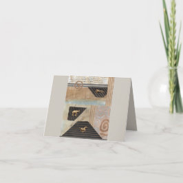 アフリカ動物コラージュ サンキューカード