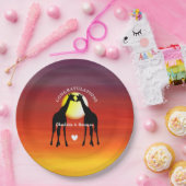 アフリカ動物サファリサンセッパーソナライズされたト ペーパープレート (パーティー)