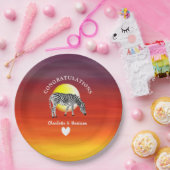 アフリカ動物サファリサンセッパーソナライズされたト ペーパープレート (パーティー)