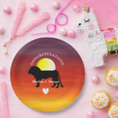 アフリカ動物サファリサンセッパーソナライズされたト ペーパープレート (パーティー)