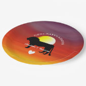 アフリカ動物サファリサンセッパーソナライズされたト ペーパープレート (アングル)