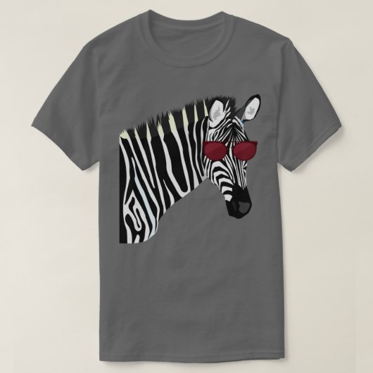 アフリカ動物サングラスゼブラ Tシャツ (デザイン正面)
