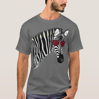 アフリカ動物サングラスゼブラ Tシャツ