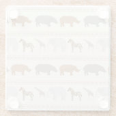 アフリカ動物パターン1 ガラスコースター (裏面)