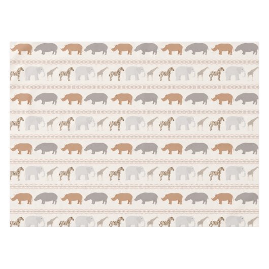 アフリカ動物パターン1 テーブルクロス (正面(横))