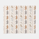 アフリカ動物パターン1 フリースブランケット (正面(横))